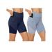 Sexy Dance Women Compression Sports Yoga Shorts Pocket Running Fitness Gym Briefs Pants 2 Piece Ladies Biker Shorts Cycling Dancing Gym Girls Active Sports Yoga Leggings 2PCS