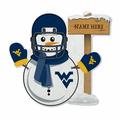 Rico Industries West Virginia College Personalized Holiday/Christmas Decor Snowman Wreath Shape Cut Pennant - Home and Living Room DÃ©cor - Soft Felt EZ to Hang