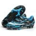 Kids Athletic Soccer Cleats Natural Turf Outdoor Football Games Lightweight Comfortable with Soft touch Sneakers Shoes for Children Blue 29