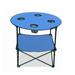 ETNA Folding Camp Table Foldable Beach Table with Cup Holders 28 - Blue