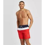 Speedo Men s 8 Colorblock Swim Shorts - Navy/White/Red- XXlarge
