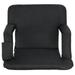 SuperDeal Outdoor Portable Stadium Seats Tiltable Design with Cup Holder Black