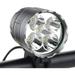 Bike Lights 6000 Lumens 5 LED Bicycle Light Waterproof Mountain Bike Front Light with Rechargeable Battery Pack 3 Modes Bicycle Lights Front Headlamp for Cycling Safety(Black)(1pcs)