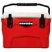 Fatboy 20 Quart Roto Molded Hard Sided Cooler Red White