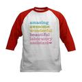 CafePress - Amazing Laboratory Assistant Baseball Jersey - Kids Cotton Baseball Jersey 3/4 Sleeve Shirt