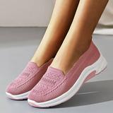 Women Shoes Women Single Shoes Slip On Fly Woven Mesh Casual Shoes Tennis Walking Breathable Sneakers Fashion Sneakers Pink 6.5