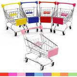 Yirtree Mini Supermarket Handcart 1Pcs Mini Shopping Cart Supermarket Handcart Shopping Utility Cart Mode Storage Toy