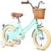 Glerc Little Molly 16 inch Kids Girls Bike for 4-8 Years Old Child Mint Green