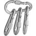 4 Pack Carabiner Clip Hook Multifunctional Steel Metal Hooks Clips Heavy Duty Carabiners Camping Fishing Fitness Hammock Swing Hiking Boating indoor outdoor equipment