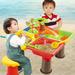 Travelwant Sand and Water Table Toy for Kids 4 in 1 Water Showers Pond Water Table | Kids Water Play Table Activity Table Summer Outdoor Toy on Beach Backyard