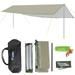 Lixada 3x6m Awning Waterproof Tarp Tent Shade with Pole Folding Camping Canopy Ultralight Beach Sun Shelter for Camping