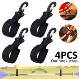 Protoiya 4PCS Inflatable Boat Paddle Keeper Paddle Holder Paddle Clip Paddle Hook Strap Kayak Canoe Boat Paddle Accessories