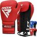 RDX Professional Boxing Fight Gloves APEX Lace-Up Competition Super Skin Maya Hide Leather Padded Wrist Support Multi-Layered Traditional Extra Long Laces for Firm Secure Fit