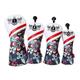 4 Pieces Golf Head Cover Golf Club slip Wood Golf Wood Driver Clubs Protector for Women Men Outdoor Sports - Digital Printing