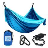 9 FT Hammock -Hammock in A Bag -Beach Hammock -SendCord Hideaway Nylon Hammocks for Outdoors -Parachute Hammock with Upraded Straps -Two Person Hammock for Camping Backyard Patio Balcony-NAVY