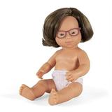 Baby Doll Caucasian Girl With Down Syndrome With Glasses 15 Polybagged