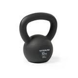 Titan Fitness 10 KG Cast Iron Kettlebell Single Piece Casting KG and LB Markings Full Body Workout