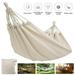 MDHAND Camping Hammock 2-Person Cotton Hammock with Carry Bag Best Hammock For Camping Travel Support 600lbs Beach Home Bedroom Bed Swing(White)