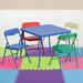 Emma + Oliver Kids Colorful 5 Piece Folding Activity Table and Chair Set for Home & Daycare