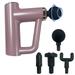 Massage Gun Deep Tissue Percussion Muscle Massager Handheld Percussion Massager with 6 Adjustable Speed and 4 Heads Portable Body Muscle Massager for Athletes Pain Relief Pink