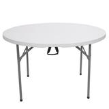 48 Round Folding Table for Outdoors Laptop Table Indoor Outdoor Table Folding Camping Table Fold Up Table for Backyard Garden Picnic BBQ Party