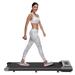 Bigzzia Under Desk Treadmill 2.5HP Installation-Free Portable Treadmill Running Machine 6.25MPH Treadmill with LED Display and Wireless Remote Control for Home/Office 265 Lb Capacity