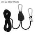 Black Color Lights Lifting Camping Tool Tent Accessories Adjustable Rope Fastener Tent Rope Tensione Ratchet Hangers Fixed Buckle Pulley 2M 1PC METAL WHEELS