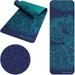 Millenti Yoga Mat Gym Mats - 6mm Thick TPE Texture Material Premium-Design Print Non-Slip Exercise Mat - Dense Cushioning for Home Workouts Pilates 72 x 24 x Â¼â€� Peacock Teal YMB05BLTL