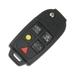 Unique Bargains Car Key Fob Shell 5 Button Remote Control Key Case Shell Keyless Entry Housing for Volvo XC90 V70 04-14