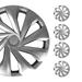 OMAC 15 Inch Wheel Rim Covers Hubcaps for Hyundai Elantra Silver Gray