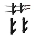 Cheers.US Sword Stand Sword Hook Two-Layer Wall-Mounted Samurai Sword Stand Display Stand Sword Stand Sword Holder Support All Swords