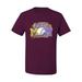 Baseball Mom Cheetah Glitter Sports Men s Graphic T-Shirt Maroon 3X-Large