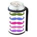 KuzmarK Insulated Drink Can Cooler Hugger - Colorful Sparkle Mustache Collection