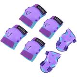 JUANANIUG Kids/Youth/Adult Knee Pads Elbow Pads with Wrist Guards Protective Gear Set 6 Pack for Rollerblading Skateboard Cycling Skating Bike Scooter Riding Sports