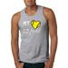 Wild Bobby My Heart Is On That Tennis Field Sports Men Graphic Tank Top Heather Grey 3X-Large