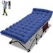Slsy Folding Camping Cot Bed with 3.3 Inch 2 Sided Mattress & Carry Bag for Adults & Kids Folding Sleeping Cot Folding Guest Bed Heavy Duty Supports 880 Lbs