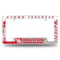 Rico Industries College Houston 12 x 6 Chrome All Over Automotive License Plate Frame for Car/Truck/SUV