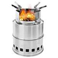 YouLoveIt Portable Wood Burning Stove Stainless Steel Camping Cookware Rocket Stove Backpacking Stove Wood Burning Camp Stoves for Outdoor Camping Hiking Picnic BBQ