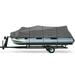 NEH Heavy Duty Waterproof Gray Pontoon Cover Fits Length 17 18 19 - Beam Width 96 Superior Trailerable Pontoon Covers 600 Denier Inboard Outboard Pontoon Covers- Includes 3 Support Poles