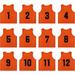 YOUI-GIFTS Set of 12 Numbered (1-12) Soccer Vests/Sport Pinnies/Training Bibs with Free Carry Bag