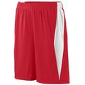 Augusta 9736A-Red- White-M Youth Top Score Short Red & White - Medium