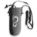 Live Infinitely Neoprene Water Bottle Holder With Strap Insulated Bottle Bag Black