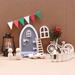MEIDELI Dollhouse Door Kit 14Pcs/Set Add Atmosphere Beautifully Novelty Mini Christmas House Ornament Miniature Model Pretend Toy