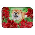 Carolines Treasures CK1343DDM Chow Chow Poinsettas Dish Drying Mat 14 x 21 multicolor