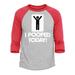 Shop4Ever Men s I Pooped Today Funny Poop Raglan Baseball Shirt X-Small Heather Grey/Red