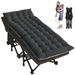 Lilypelle Folding Camping Cots for Adults 600lbs Double Layer Oxford Strong Heavy Duty Wide Sleeping Cots with Mattress