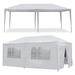 ZENSTYLE Gazebo Party Tent White 10 x 20 with 6 Side Walls Outdoor Wedding Cater Events Canopy for Celebration & Gathering