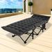 Slsy Folding Camping Cot with 2 Sided Mattress for Adults 75 L x 28 W Heavy Duty Sleeping Cot Bed Portable Guest Bed with Carry Bag