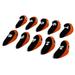 10pcs/pack Golf Club Head Cover Wedge Iron Protective Headcover Visible Hole and Orange