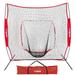 ZenSports 7x7FT Portable Baseball Practice Net Softball Hitting Pitching Net W/Bag